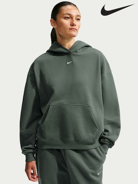 Camo Green - Nike Studio Fleece Oversized Hoodie