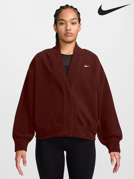 Mystic Date Braun - Nike One Polar Fleece Cardigan