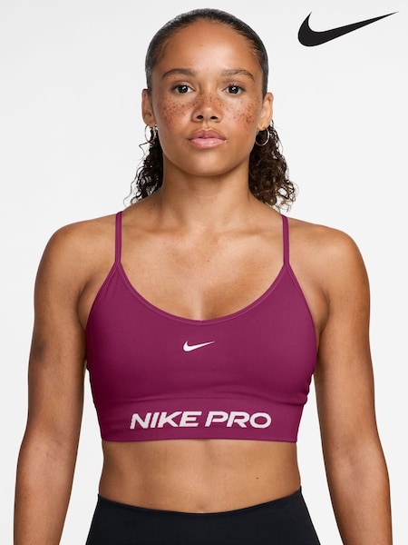 True Berry - Nike Pro Seamless Light-support Padded Sports Bra