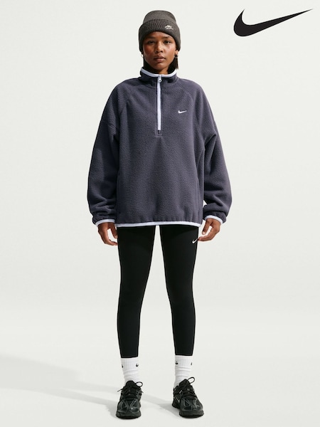 Gridiron Grey - Nike Sportswear Oversized Fleece Long-sleeve Fleece