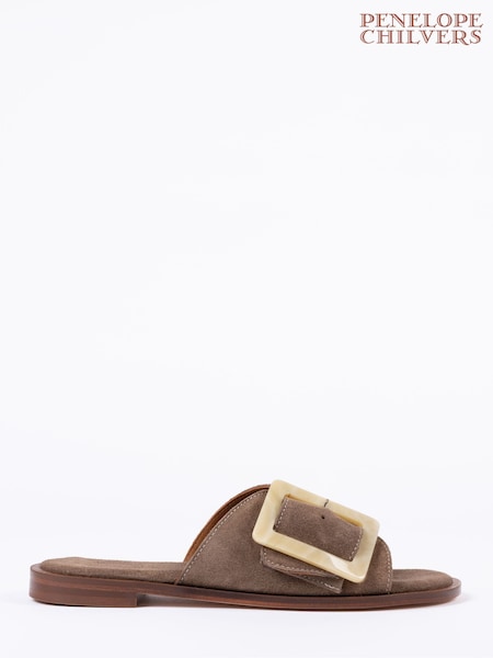 Brown - Penelope Chilvers Biarritz Buckle Sandals