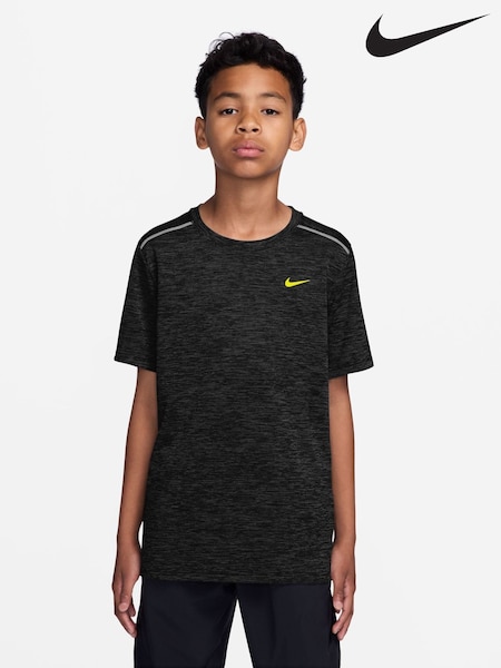 Gridiron Grey - Nike Miler Dri-fit Short Sleeve T-shirt