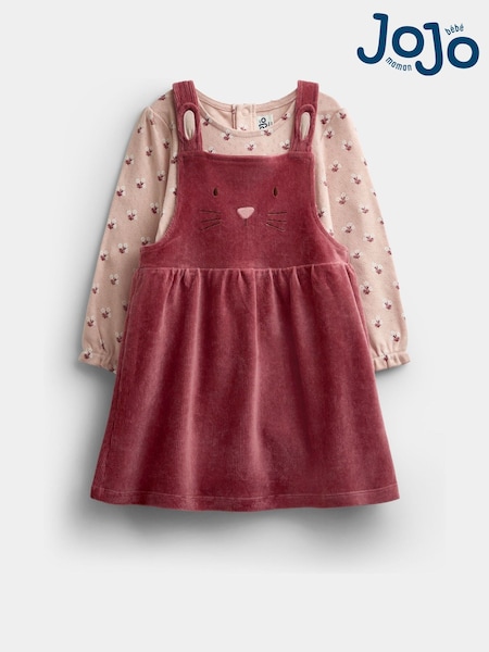 Pink Bunny - Jojo Maman Bébé Velour Dress Set