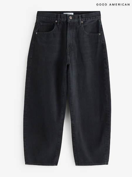 Black - Good American Vintage Barrel Ankle Jeans