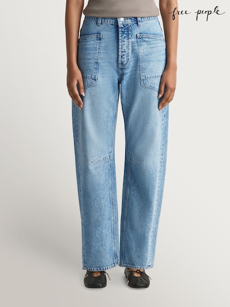 Blue - Free People Minimalist Moxie Boyfriend Jeans