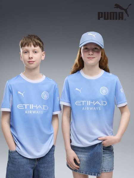أزرق فاتح - Puma Mcfc Home Replica Jr Jersey