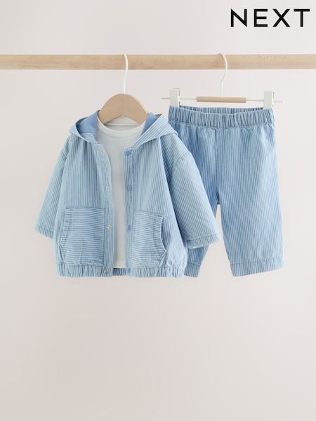 Μπλε - Shacket, Top And Trouser Baby 3 Piece Set (0mths-2yrs)
