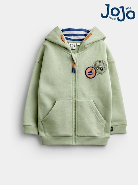 Light Green Farm - Jojo Maman Bébé Badge Appliqué Hoodie