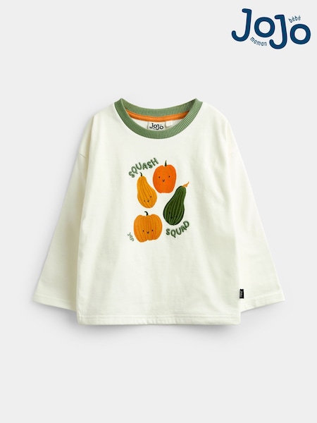 Stone Pumpkin - Jojo Maman Bébé Long Sleeve Printed Top
