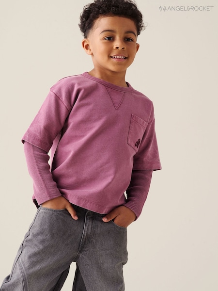 Purple - Angel & Rocket Kyle Layered Sweatshirt