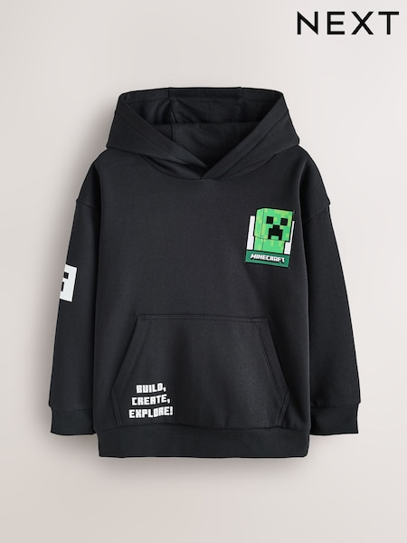 Black Back Print - Minecraft Hoodie (3-16yrs)