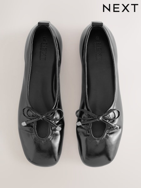 Black - Forever Comfort® Tie Up Ballet Shoes