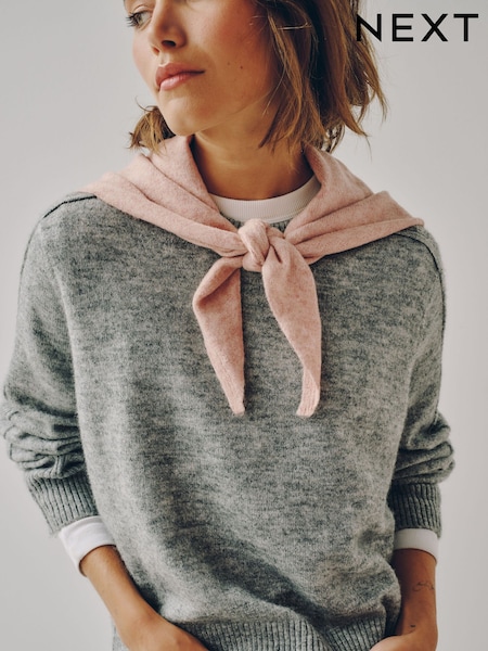 Light Pink - Small Triangle Scarf