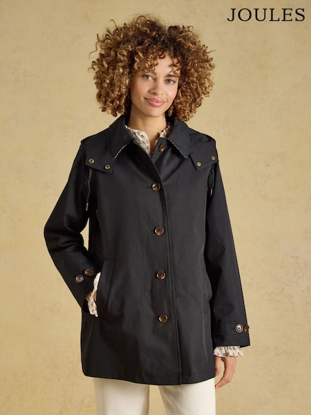Black - Rainmore Waterproof Button Through Raincoat