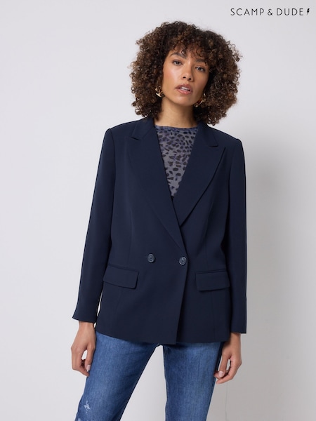 Blue - Scamp & Dude Side Stripe Blazer