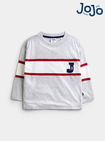그레이 말 - Jojo Maman Bébé Varsity Top