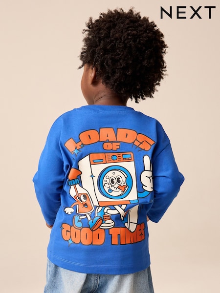 Blaue Waschmaschine - Long Sleeve Graphic T-shirt (3mths-7yrs)