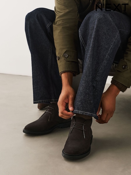 Grey - Regular Suede Chukka Boots