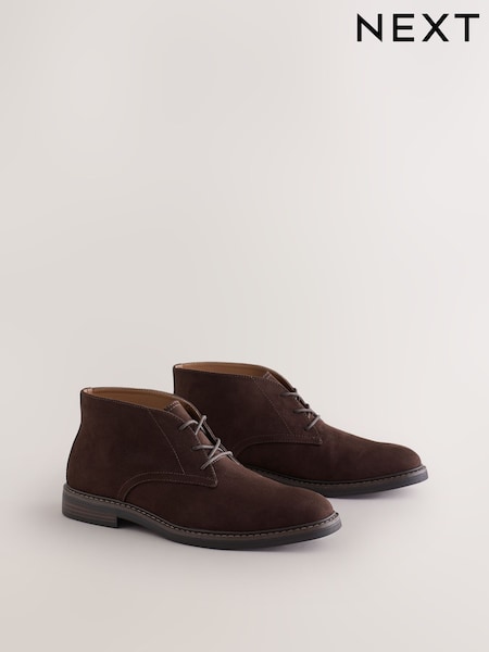 棕色 - Regular Suedette Chukka Boots