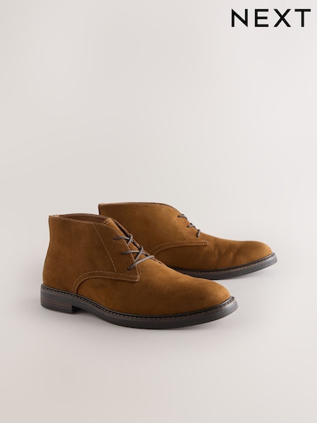 Tan Brown - Regular Suedette Chukka Boots