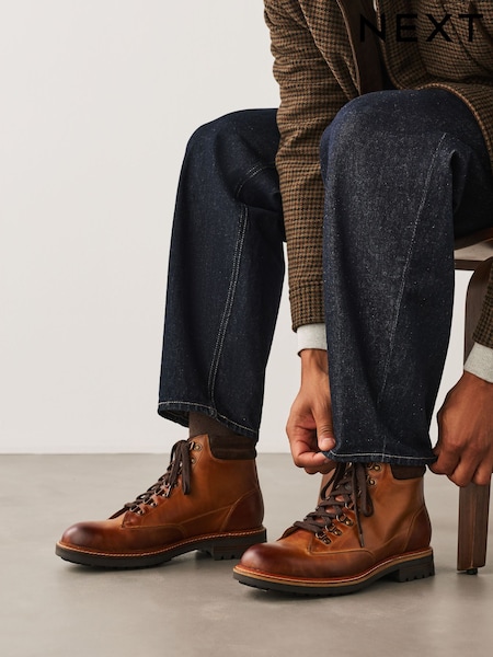 Tan Brown - Regular Leather Tall Boots
