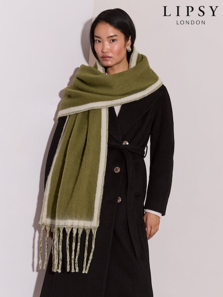 Verde oscuro - Lipsy Reversible Brushed Scarf