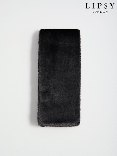 Negro - Lipsy Faux Fur Stole Scarf