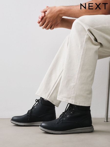 Noir - Regular Borg Lined Casual Boots
