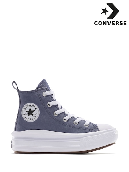 Blue - Converse Chuck Taylor Move Platform High Trainers