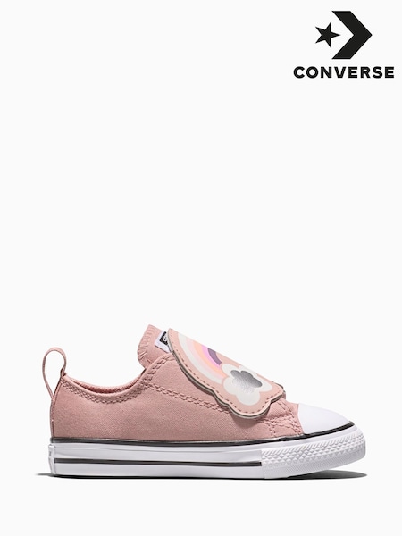White - Converse Chuck Taylor One Strap Rainbows Low Trainers