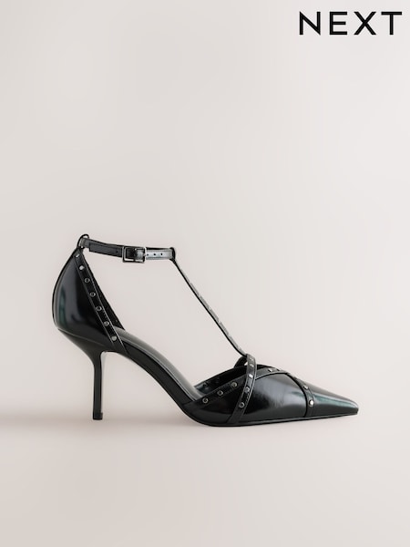 Black - Forever Comfort® Two Part Low Stud Heels