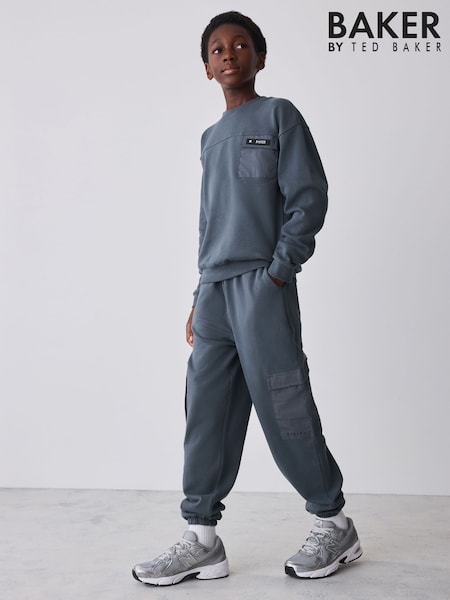 Slate Grey - Baker By Ted Baker Oversized Sweatshirt And Joggers Set