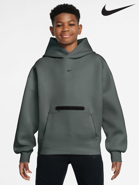 Camo Green - Nike Sportswear Tech Fleece Oversized Pullover Hoodie