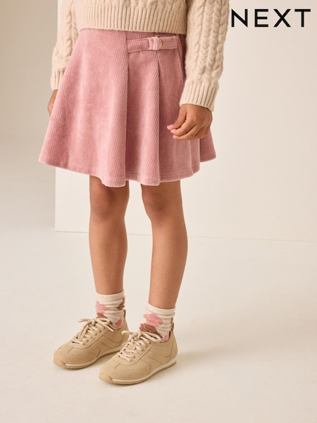 Pink - Faltenrock aus Jersey mit Cord (3–16 J.)