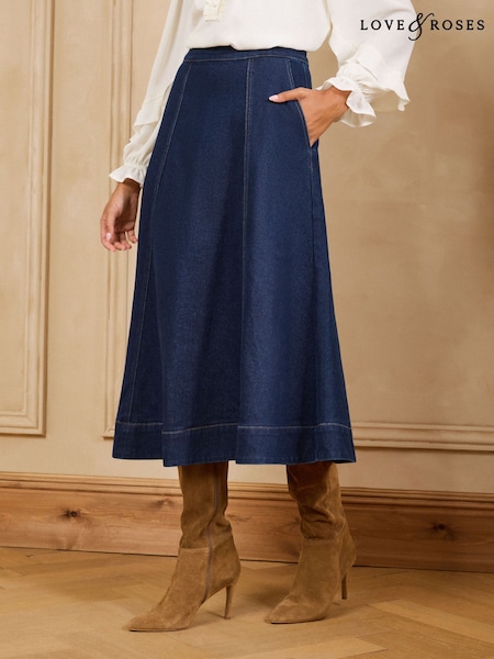 Rinse Wash - Love & Roses Full Circle Midi Skirt
