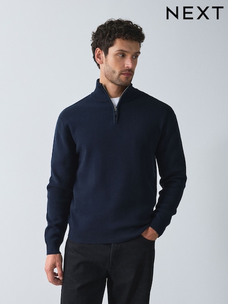 Қара/Теңіз түсті - Regular Quarter Zip Jumpers 2 Pack