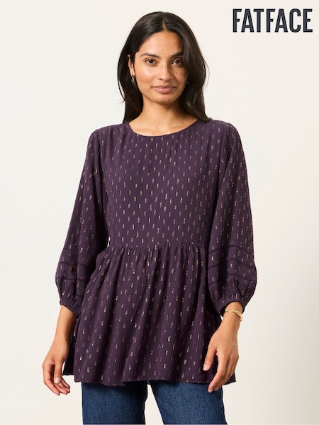 Lila - Fatface Metallic Tunic