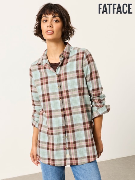 Blue - Fatface Check Shirt