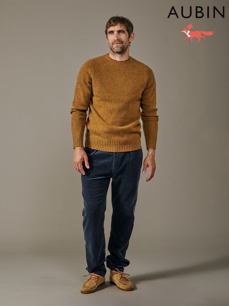Marrón - Regular Aubin Prestwick Shetland Crew Jumper