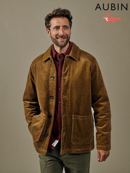 Brown - Regular Aubin Tothby Cord Car Brown Coat