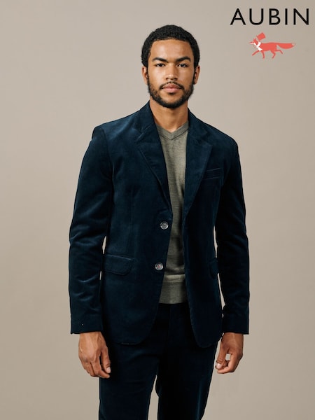 Albastru - Regular Aubin Marlborough Cord Suit Blazer