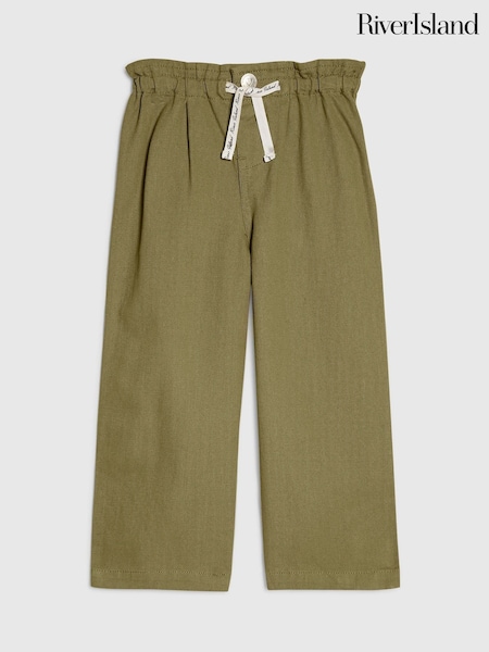 Green - River Island Wide Fit Pull On Jeans