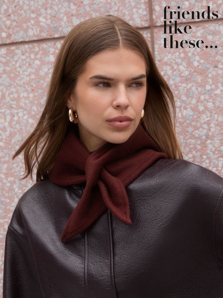 Burgundy Red - Friends Like These Trangle Bandana Scarf