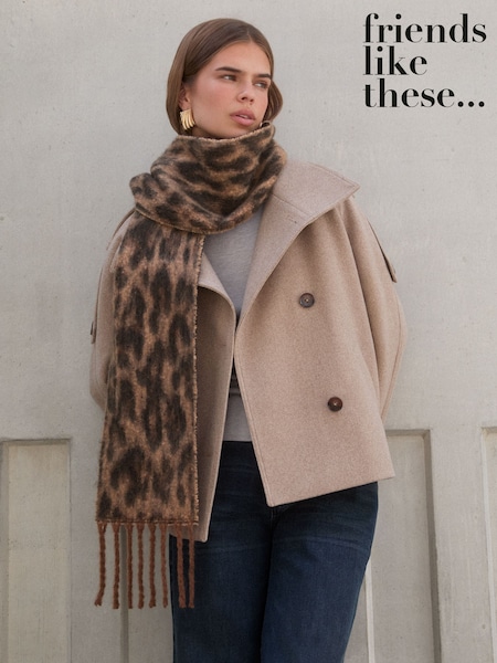 Leopard Print - Friends Like These Skinny Brushed Scarf