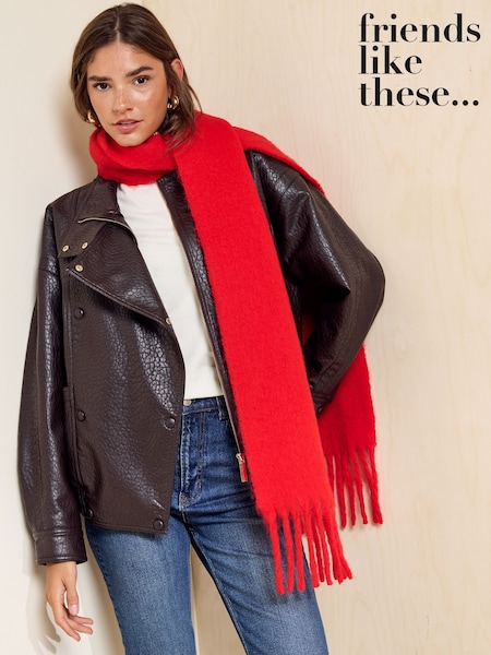 Red - Friends Like These Skinny Brushed Scarf