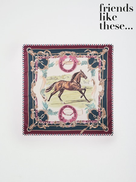 Estampado de caballo - Friends Like These Multi-way Satin Scarf