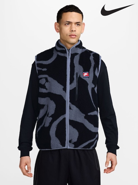 Black - Regular Nike Sportswear Club Full Zip Vest