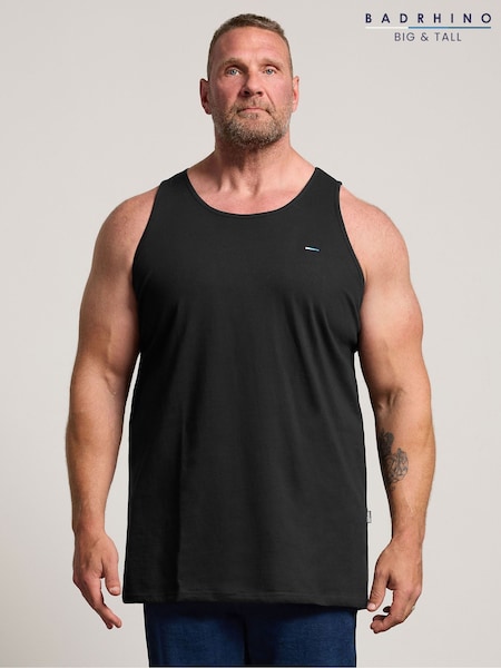 Black - Regular Badrhino Big & Tall Vests 5 Pack