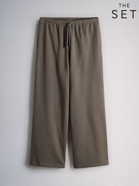 Neutral Taupe - The Set Premium Heavyweight Cotton Straight Leg Joggers