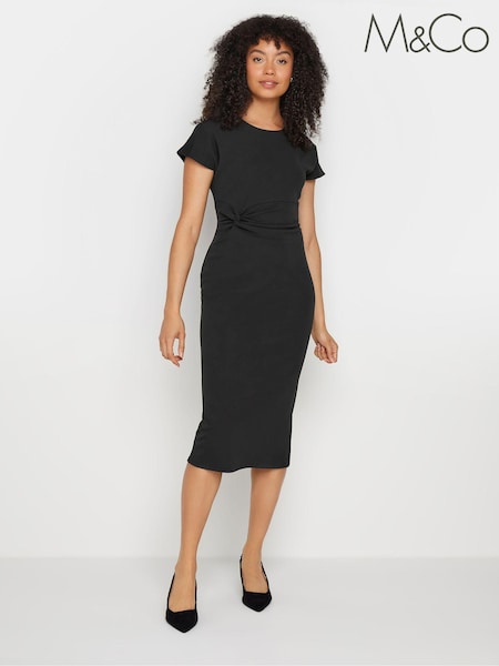 M&Co Black Twist Side Dress (G45930) | ₪171